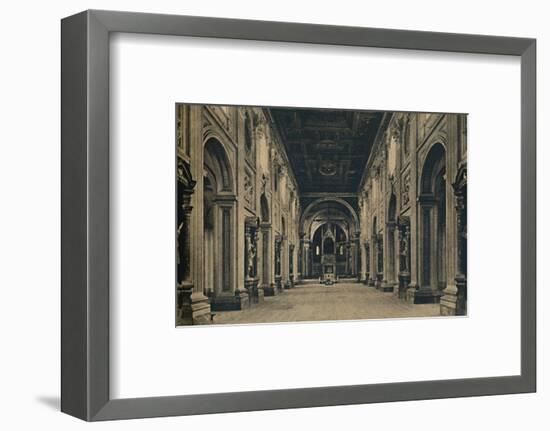 'Roma - Main nave of the Basilica of St. John Lateran (Borromini, arch. 1650)', 1910-Unknown-Framed Photographic Print