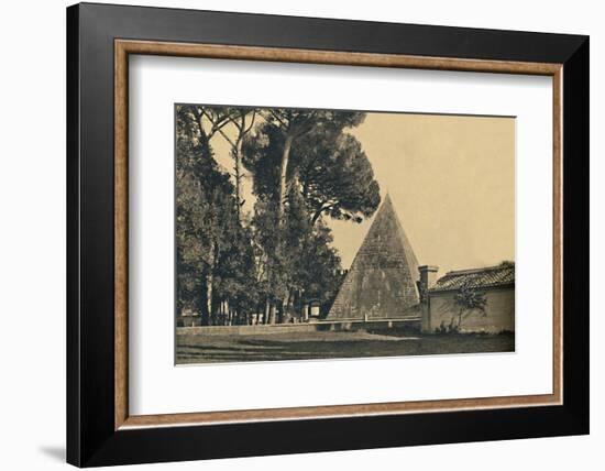 'Roma - Sepulchal pyramid of Caius Caestius - Gate of Saint Paul on the Ostia road', 1910-Unknown-Framed Photographic Print