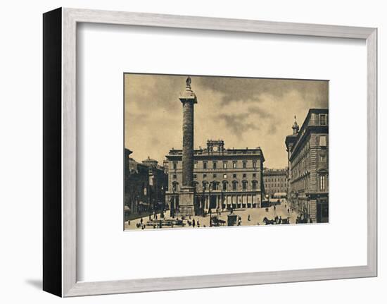 ''Roma - Square and Column of Marcus Aurelius', 1910-Unknown-Framed Photographic Print