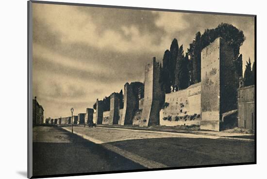 'Roma - The Aurelian Wall ', 1910-Unknown-Mounted Photographic Print