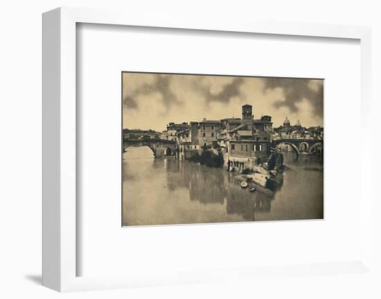 'Roma - Tiberine Island and the ancient Bridges Caestius and Fabritius', 1910-Unknown-Framed Photographic Print