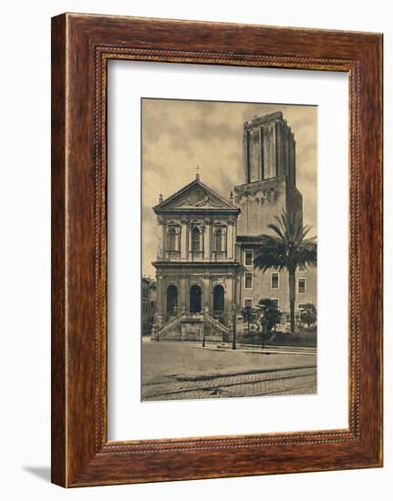 'Roma - Via Nazionale. Church of St. Catherine and the Tower of the Militie', 1910-Unknown-Framed Photographic Print