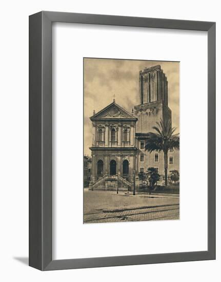 'Roma - Via Nazionale. Church of St. Catherine and the Tower of the Militie', 1910-Unknown-Framed Photographic Print