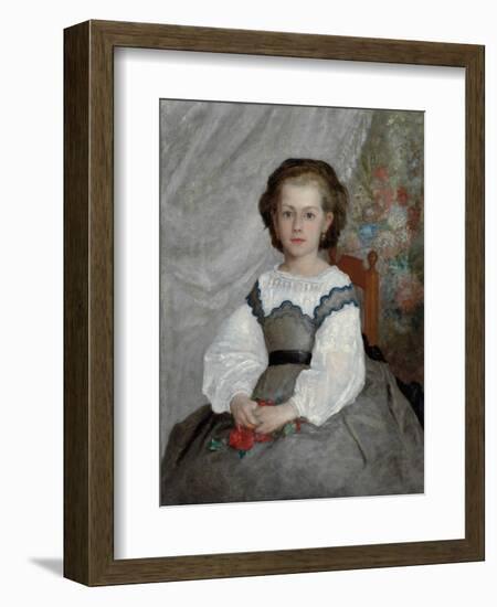 Romaine Lacaux, 1864, by Pierre-Auguste Renoir, 1841-1919, French Impressionist painting,-Pierre-Auguste Renoir-Framed Art Print