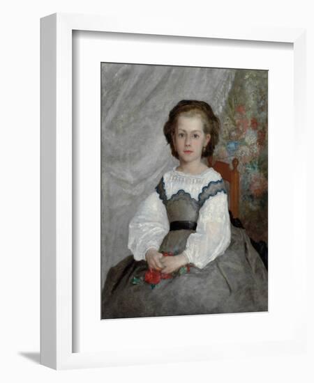 Romaine Lacaux, 1864, by Pierre-Auguste Renoir, 1841-1919, French Impressionist painting,-Pierre-Auguste Renoir-Framed Art Print