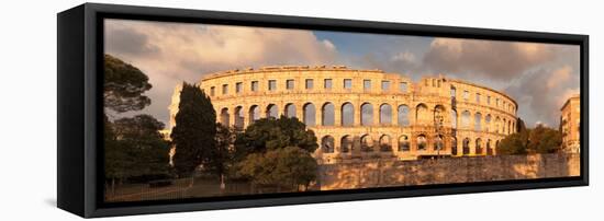 Roman Amphitheater at Sunset, Pula, Istria, Croatia-null-Framed Stretched Canvas