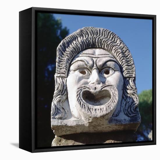 Roman Amphitheatre Carving-null-Framed Premier Image Canvas