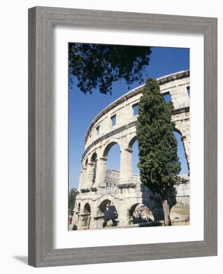 Roman Amphitheatre Dating from 1st Century Bc, with 22000 Capacity, Pula, Istria, Croatia-Ken Gillham-Framed Photographic Print