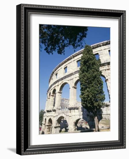 Roman Amphitheatre Dating from 1st Century Bc, with 22000 Capacity, Pula, Istria, Croatia-Ken Gillham-Framed Photographic Print