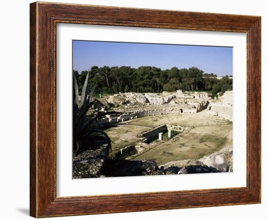 Roman Amphitheatre, Syracuse, Sicily, Italy-Michael Jenner-Framed Photographic Print