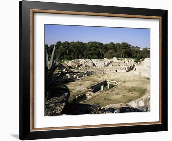 Roman Amphitheatre, Syracuse, Sicily, Italy-Michael Jenner-Framed Photographic Print