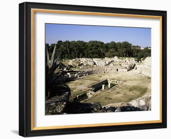 Roman Amphitheatre, Syracuse, Sicily, Italy-Michael Jenner-Framed Photographic Print