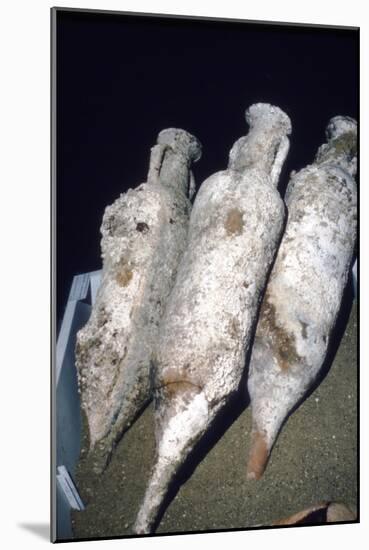 Roman Amphorae from wreck of a merchant ship, c2nd century BC-Unknown-Mounted Giclee Print