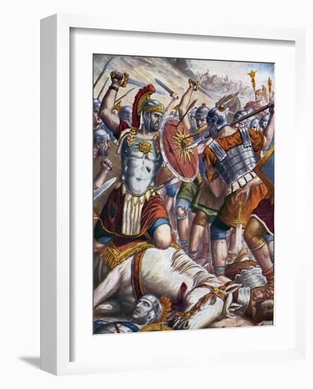 Roman Antiquite: Roman General Lucullus (115-67 Bc) Conquered Tigrane II and the Pontic and Armenia-Tancredi Scarpelli-Framed Giclee Print