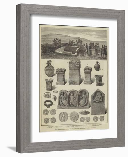 Roman Antiquities Discovered at the Site of Procolitia, on the Wall of Hadrian and Severus-null-Framed Giclee Print