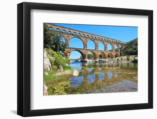 Roman Aqueduct Pont Du Gard, Languedoc, France. Unesco Site.-stevanzz-Framed Photographic Print