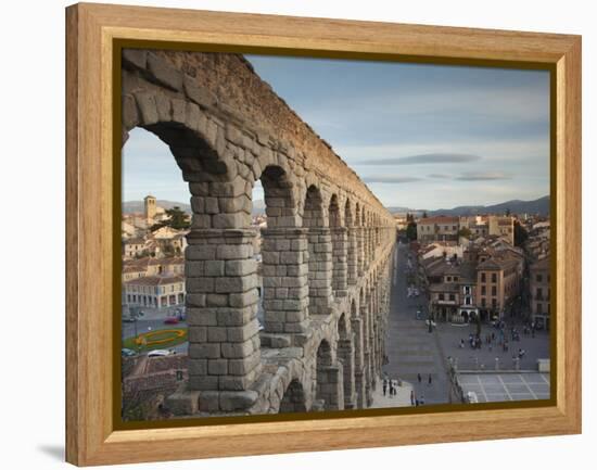 Roman Aqueduct, Segovia, Spain-Walter Bibikow-Framed Premier Image Canvas