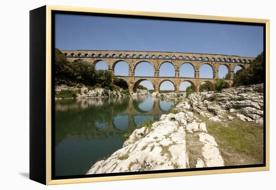 Roman Aqueduct, Vers-Pont-Du-Gard, Languedoc, France-Pol M.R. Maeyaert-Framed Premier Image Canvas