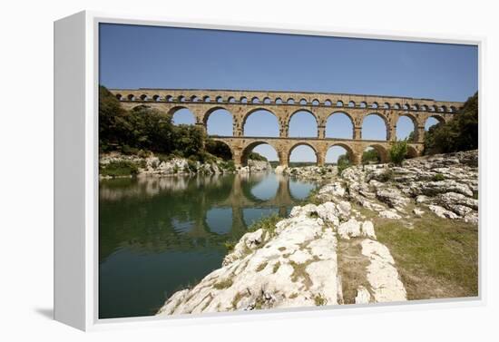 Roman Aqueduct, Vers-Pont-Du-Gard, Languedoc, France-Pol M.R. Maeyaert-Framed Premier Image Canvas