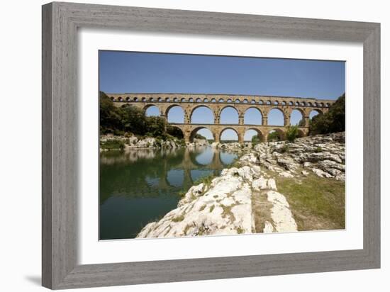 Roman Aqueduct, Vers-Pont-Du-Gard, Languedoc, France-Pol M.R. Maeyaert-Framed Photographic Print