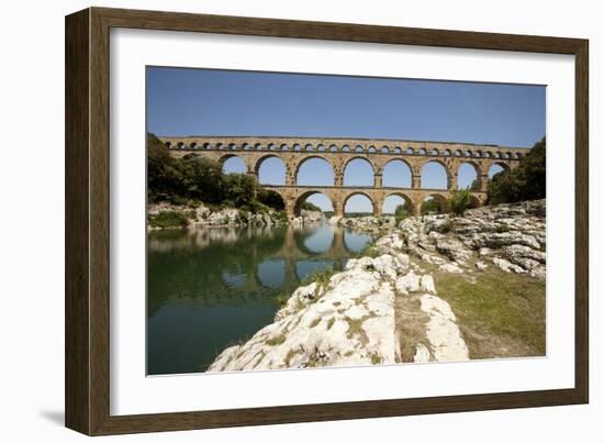 Roman Aqueduct, Vers-Pont-Du-Gard, Languedoc, France-Pol M.R. Maeyaert-Framed Photographic Print