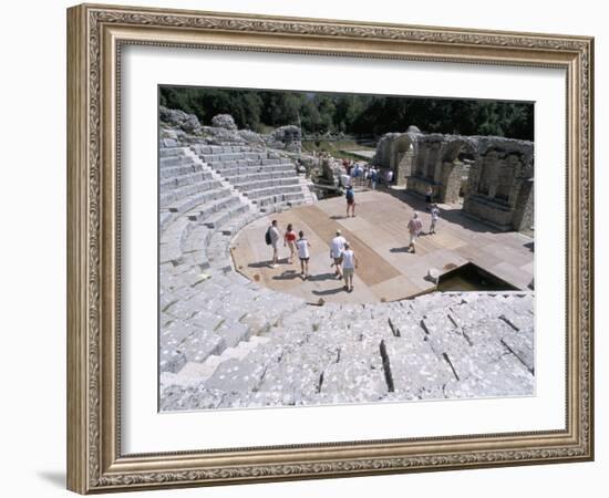 Roman Archaeological Site, and Terraced Seating from 3rd Century AD, Albania-R H Productions-Framed Photographic Print