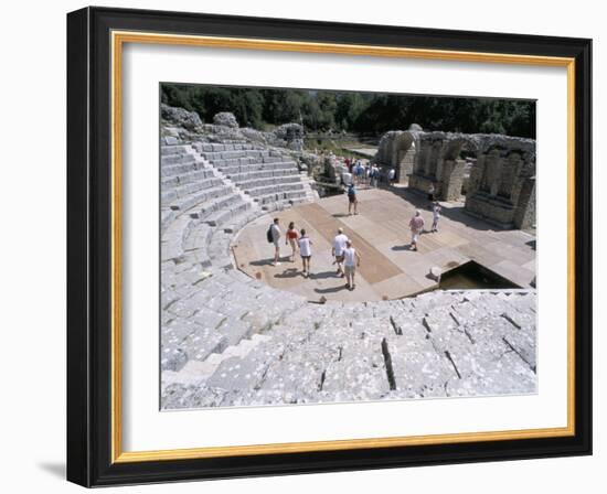 Roman Archaeological Site, and Terraced Seating from 3rd Century AD, Albania-R H Productions-Framed Photographic Print