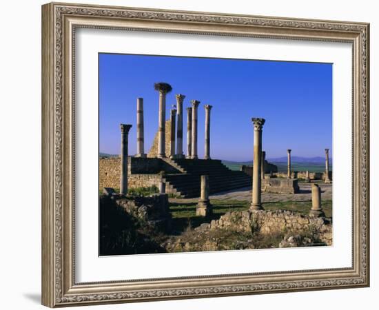 Roman Archaeological Site, Volubilis, Meknes Region, Morocco, North Africa, Africa-Bruno Morandi-Framed Photographic Print