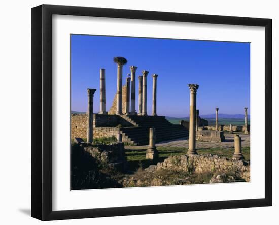 Roman Archaeological Site, Volubilis, Meknes Region, Morocco, North Africa, Africa-Bruno Morandi-Framed Photographic Print