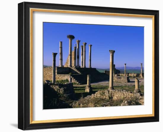 Roman Archaeological Site, Volubilis, Meknes Region, Morocco, North Africa, Africa-Bruno Morandi-Framed Photographic Print