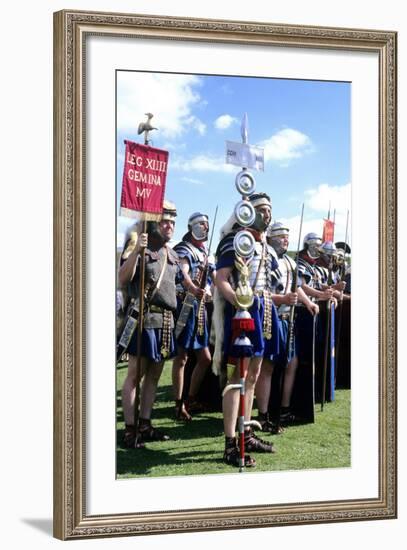 Roman Army, 14th Legion in Britain, Historical Re-Enactment-null-Framed Giclee Print