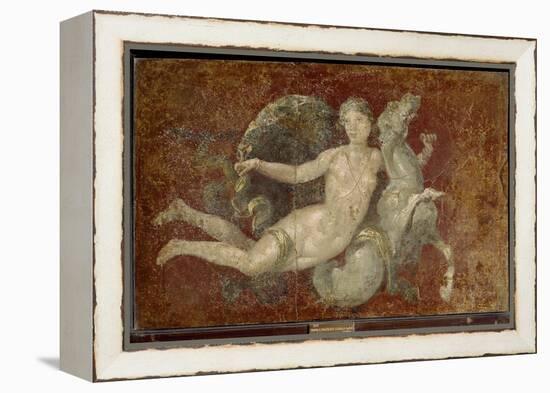 Roman Art : a Woman Riding a Sea Horse-null-Framed Premier Image Canvas