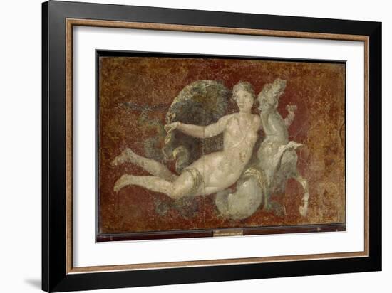 Roman Art : a Woman Riding a Sea Horse-null-Framed Photographic Print