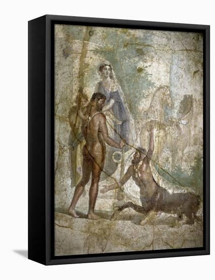 Roman Art : Hercules Saving Deianira Raped by the Centaur Nessus-null-Framed Premier Image Canvas