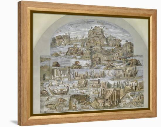 Roman Art : Nile Mosaic of Praeneste-null-Framed Premier Image Canvas