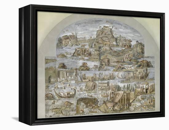 Roman Art : Nile Mosaic of Praeneste-null-Framed Premier Image Canvas