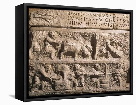 Roman Art: Sarcophagus Relief-null-Framed Premier Image Canvas