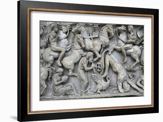 Roman Art. Sarcphagus Chest with the Phaeton Myth. Fall of Phaeton. Ny Carlsberg Glyptotek-null-Framed Giclee Print