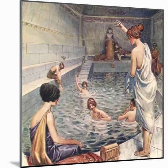 Roman Baths, London-null-Mounted Photographic Print