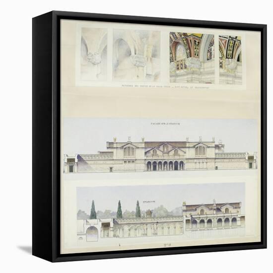 Roman Baths of Lutetia, Paris-Camille Bernard-Framed Premier Image Canvas