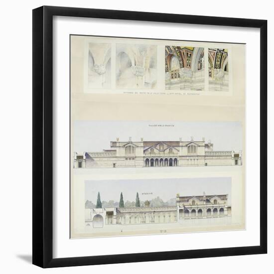 Roman Baths of Lutetia, Paris-Camille Bernard-Framed Giclee Print