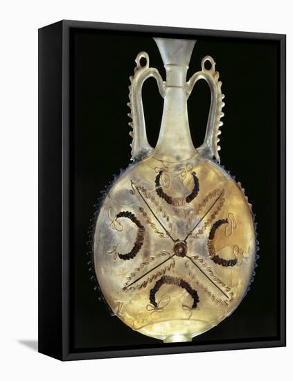 Roman Blown Glass Bottle Decorated with Various Colors, from Cologne, Germany, 3rd Century-null-Framed Premier Image Canvas