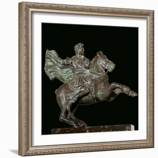 Roman bronze of Alexander the Great on horseback-Unknown-Framed Giclee Print