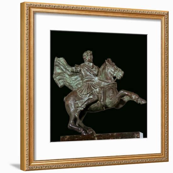 Roman bronze of Alexander the Great on horseback-Unknown-Framed Giclee Print