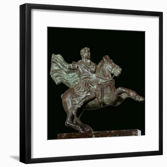 Roman bronze of Alexander the Great on horseback-Unknown-Framed Giclee Print