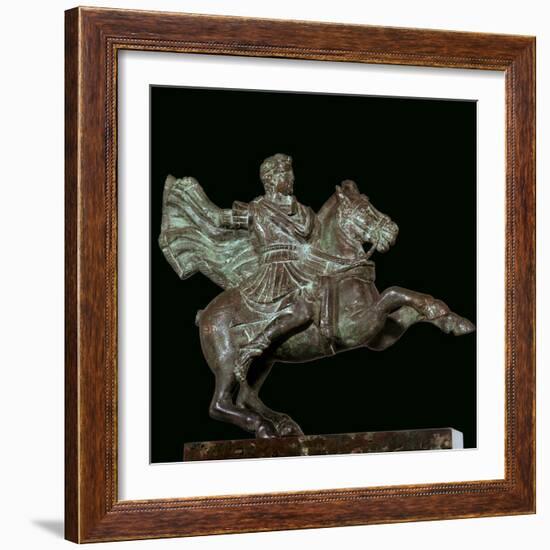 Roman bronze of Alexander the Great on horseback-Unknown-Framed Giclee Print