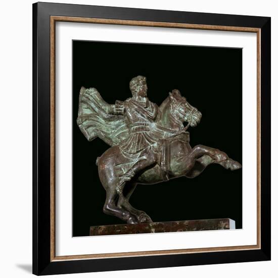 Roman bronze of Alexander the Great on horseback-Unknown-Framed Giclee Print