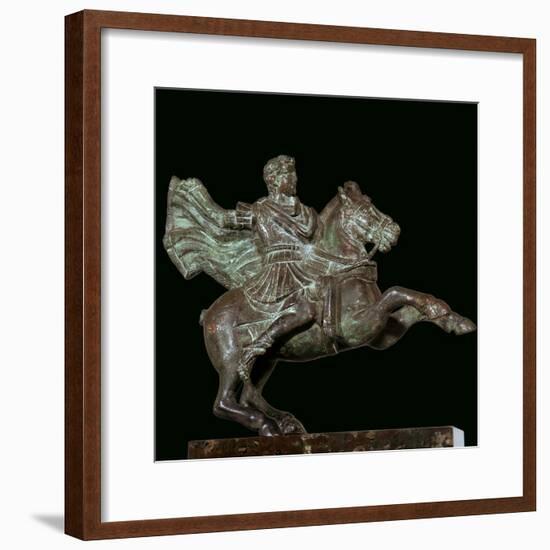 Roman bronze of Alexander the Great on horseback-Unknown-Framed Giclee Print