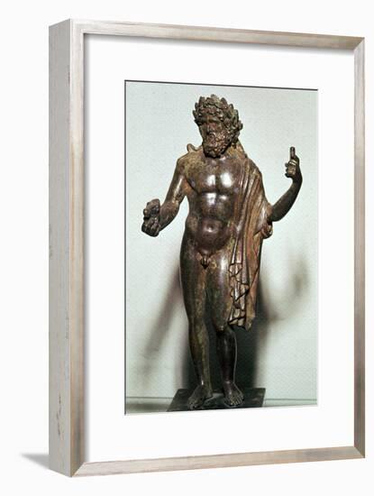 Roman bronze of Poseidon-Unknown-Framed Giclee Print