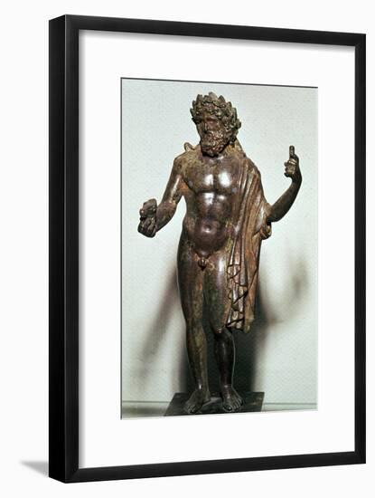 Roman bronze of Poseidon-Unknown-Framed Giclee Print